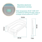 Bañito Bebé Plegable Oval Alta Calidad Baño C/termómetro - Imagen 11