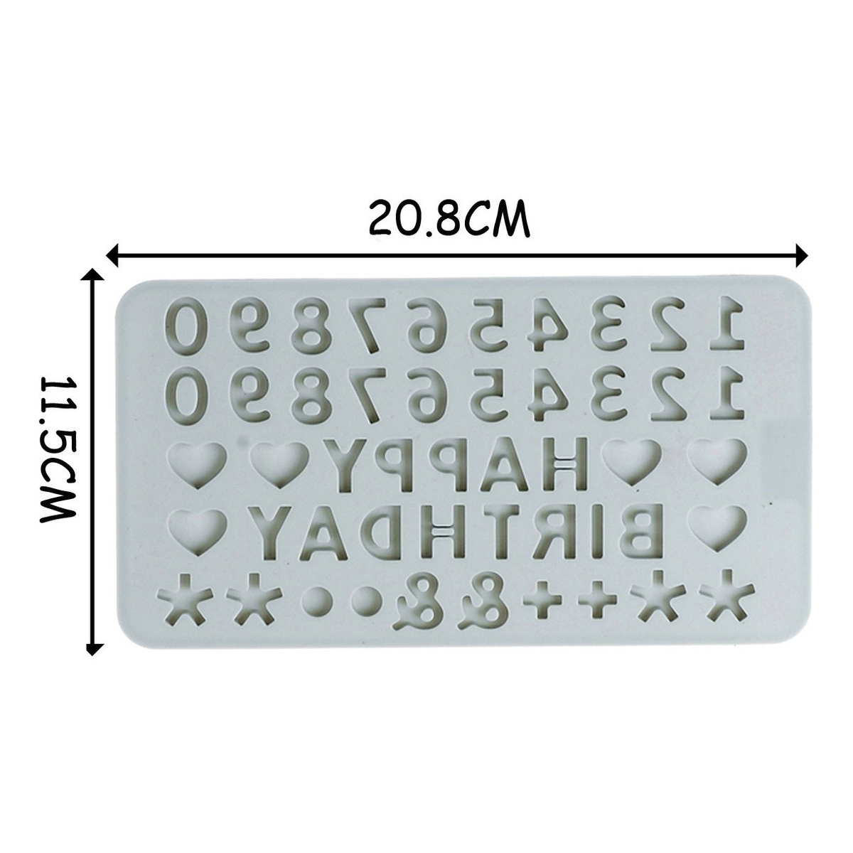 Molde De Silicona Numeros + Happy Birthday Decoracion Tortas - Imagen 14