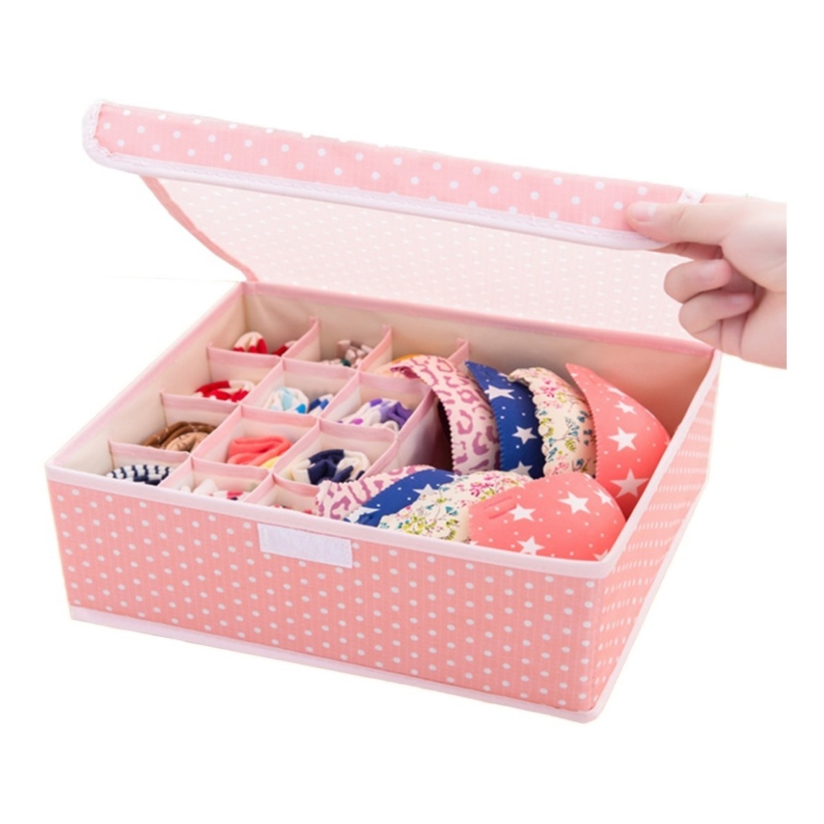 Caja De Almacenamiento Con Tapa Ropa Interior Organizador - Imagen 5