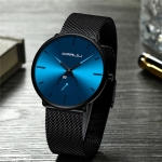 Reloj Negro Oferta Resistente Agua Detalles Azul - Imagen 9