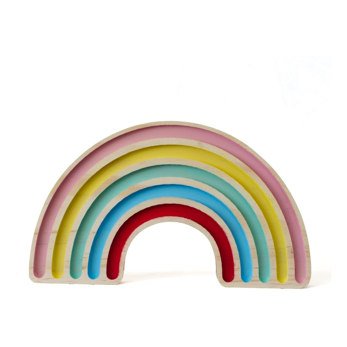 Adorno Arcoiris De Madera Para Cuarto Infantil Boho - Imagen 6