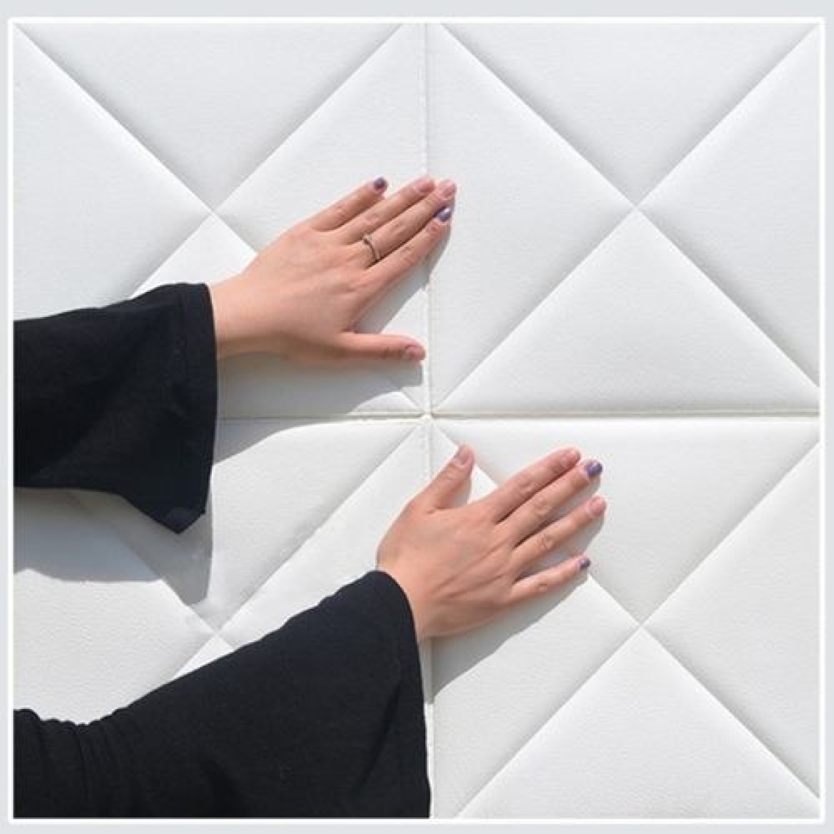Revestimientos Adhesivo Panel 3d Blanco Dormitorio Living - Imagen 2