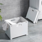 Cesto Ropa Sucia Plegable Para Colgar Pared Baño Caja Chico - Imagen 4