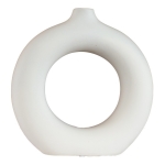 Florero Delicado Moderno Circular Ceramica Semi Liso Grande