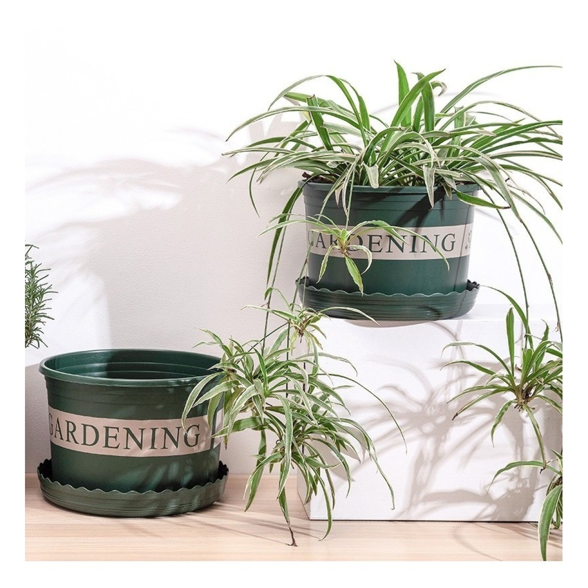 Maceta Redonda En Plastico Decorativa Jardineria 16cm - Imagen 1