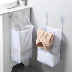 Cesto Tela Ropa Sucia Para Colgar Pared Baño - Imagen 3
