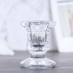 Pack X 2 Portavelas De Vidrio Soporte Candelabro Decoracion, foto 4