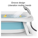 Bañito Bebé Plegable Oval Alta Calidad Baño C/termómetro - Imagen 12