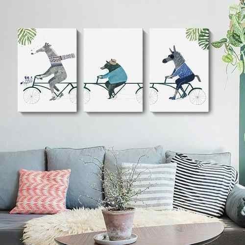 D_787250-MLU40243800642_122019-F.jpg Cuadros Modernos Decorativo Marco Madera Tripticos Infantil - Imagen 1