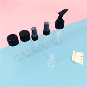 Kit De Viaje 5 Botellas Y Frascos Lociones Cremas + Neceser, foto 5
