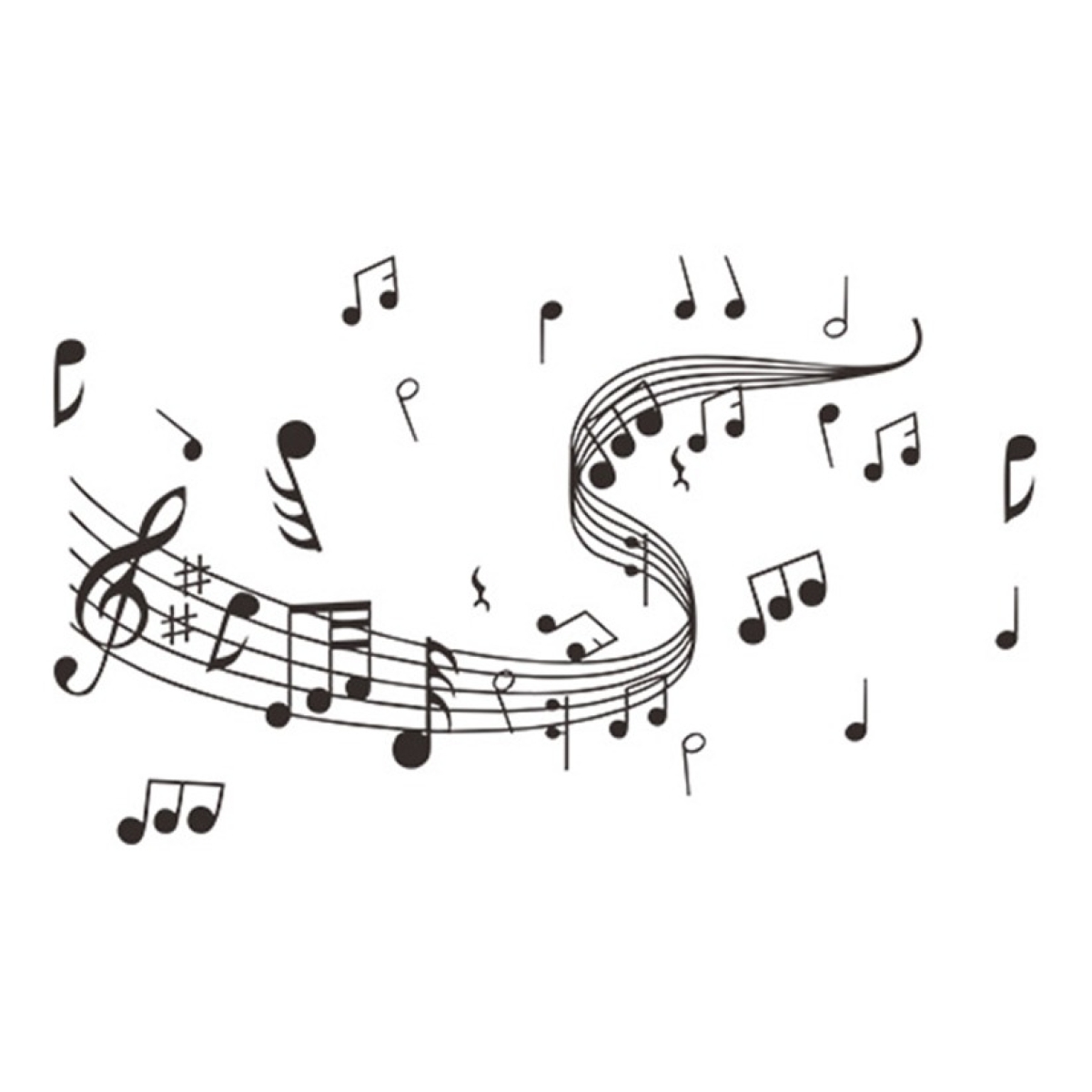 Vinilos Decorativos Adhesivo Notas Musicales - Imagen 1