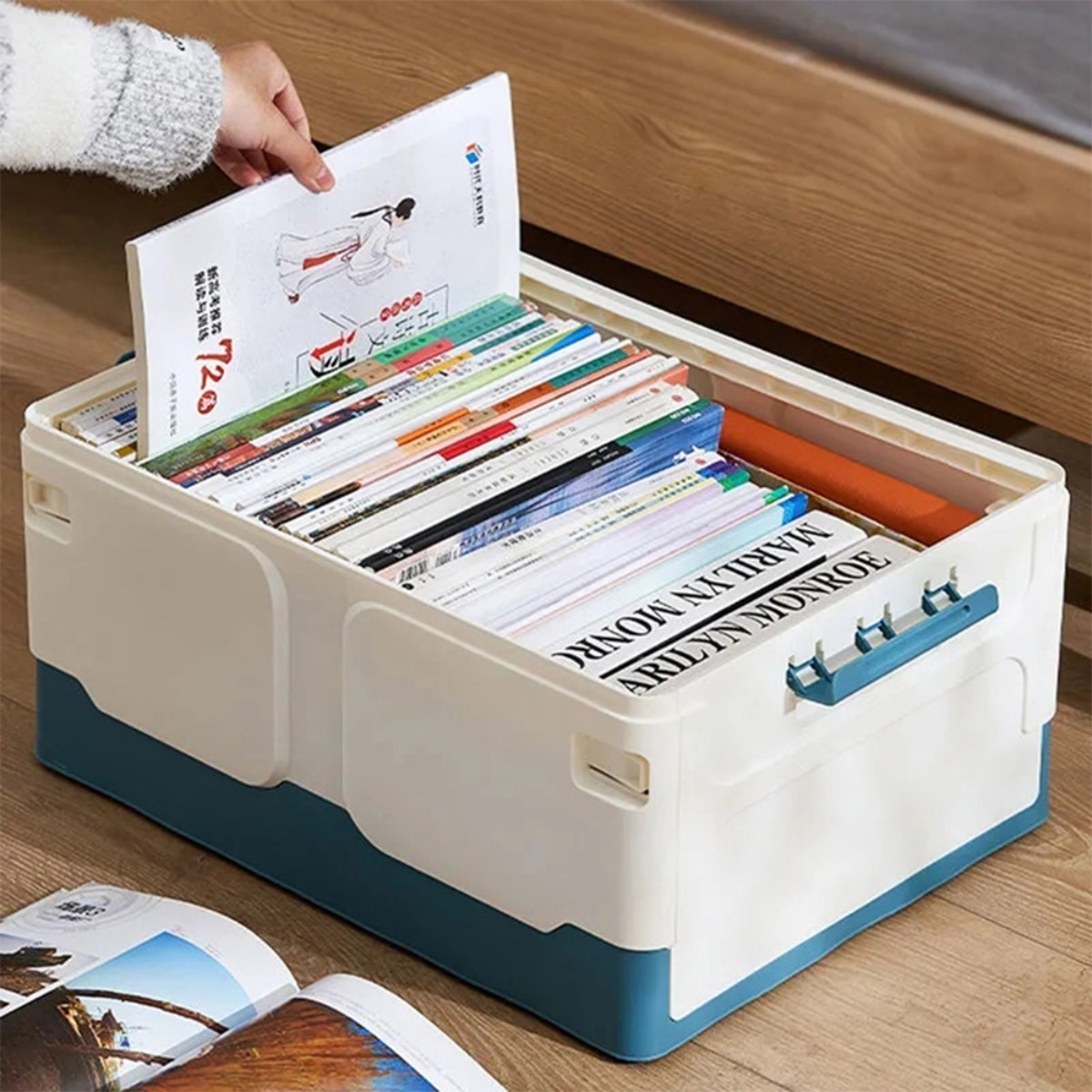 Caja De Almacenamiento Organizacion Con Tapa Y Tranca Chica - Imagen 31