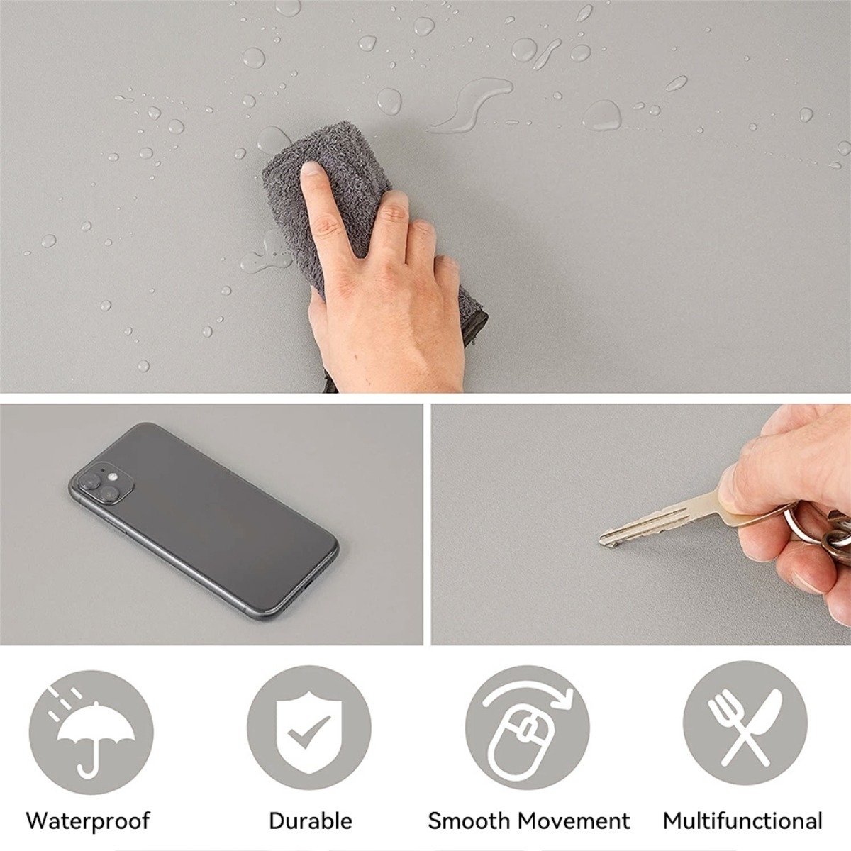 Mouse Pad Liso Cuero Pu 45cm X 90cm X 3mm - Varios Colores - Imagen 12