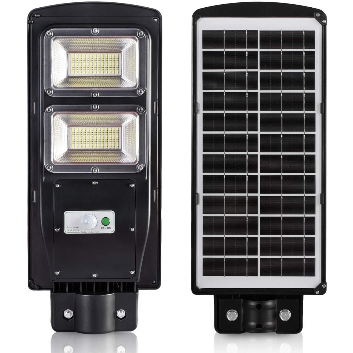 Foco Solar Led 60w Exterior C/ Sensor Y Control+ Brazo Metal - Imagen 1