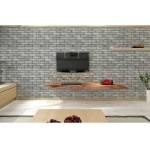 Papel Adhesivo Gris Empapelar Paredes Simil Ladrillo 122cm - Imagen 3