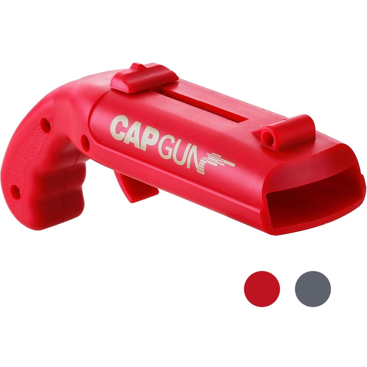 Destapador Abridor Botellas, Diseño Arma Pistola Rojo Y Gris - Imagen 1