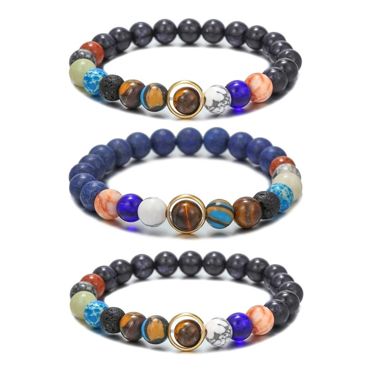 Pulsera De Lava Natural 7 Chakras Original Varios Modelos - Imagen 2