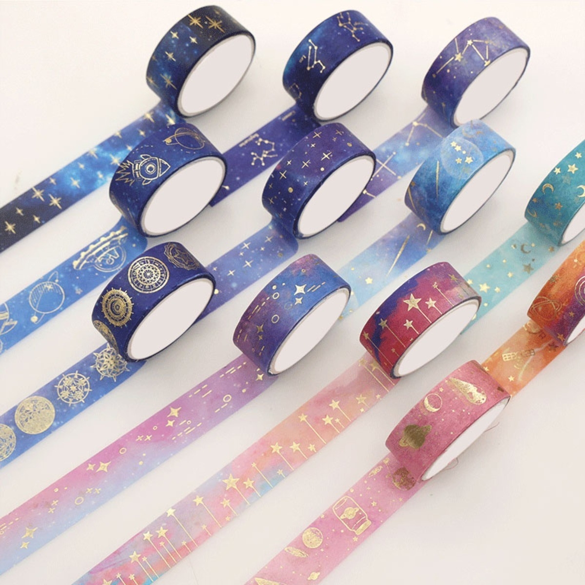 Set X12 Cinta Adhesiva Decorativa De Papel Washi Tape Deco - Imagen 5