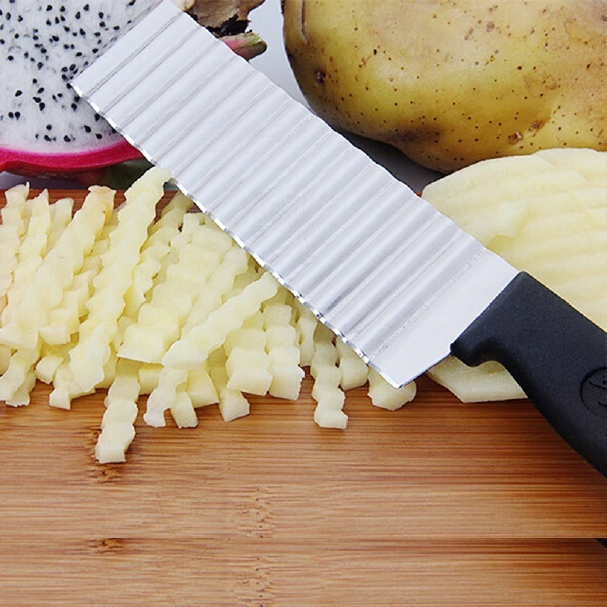 Cuchillo De Acero Cortador De Papas Y Vegetales - Imagen 4
