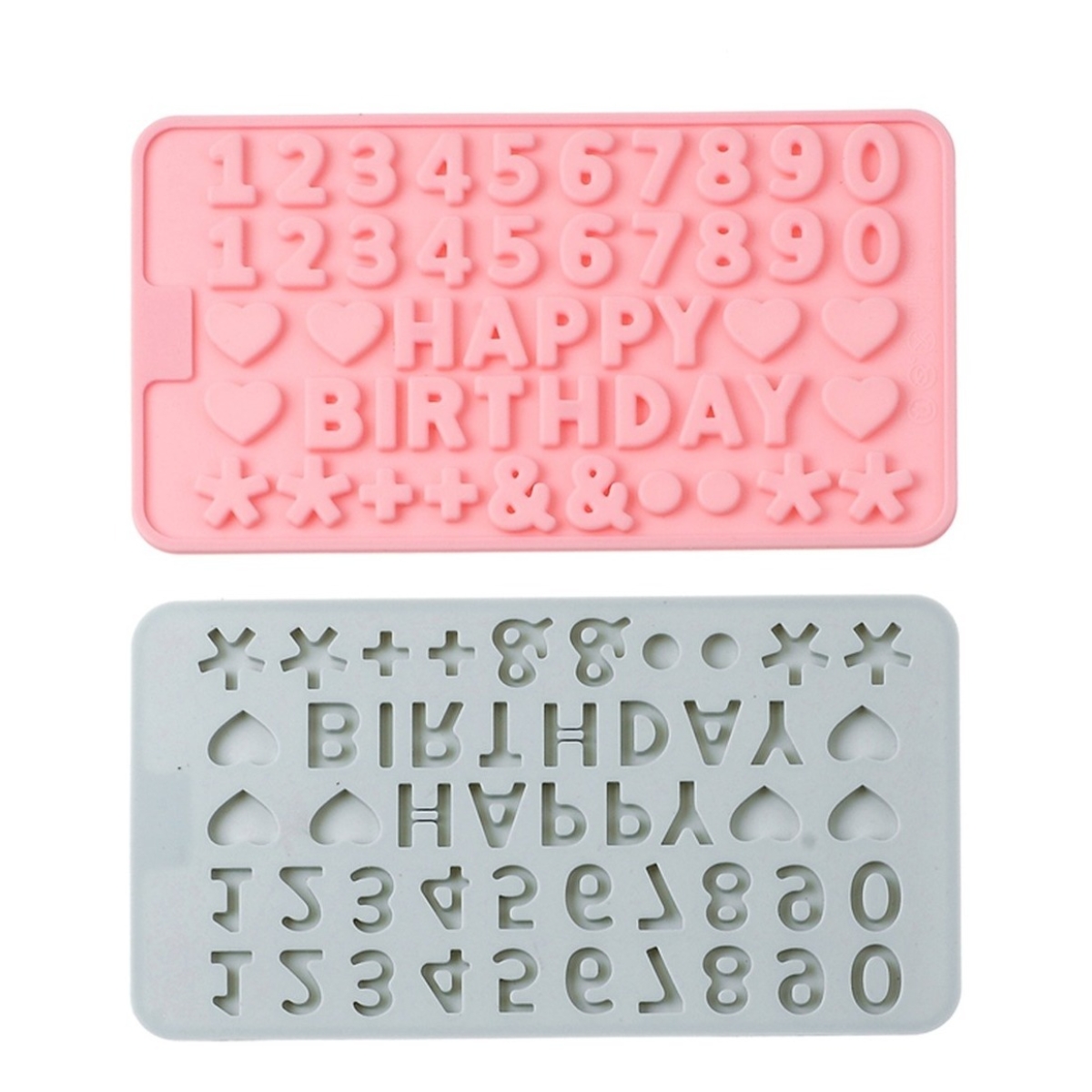 Molde De Silicona Numeros + Happy Birthday Decoracion Tortas - Imagen 5