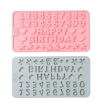 Molde De Silicona Numeros + Happy Birthday Decoracion Tortas - Imagen 5