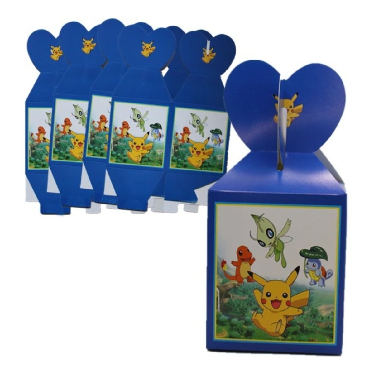 Pack X6 Cajitas Para Sorpresitas Pokemon Cumpleaños Infantil - Imagen 1