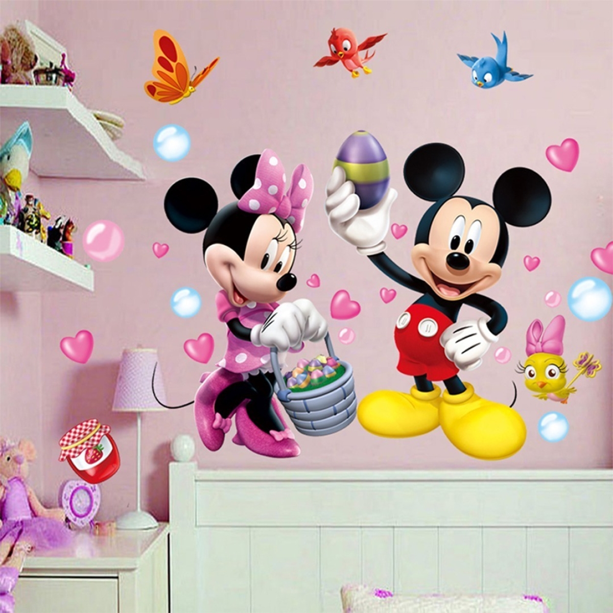 Vinilo Decorativo De Pared Mickey Y Minnie Adhesivo Sticker - Imagen 5