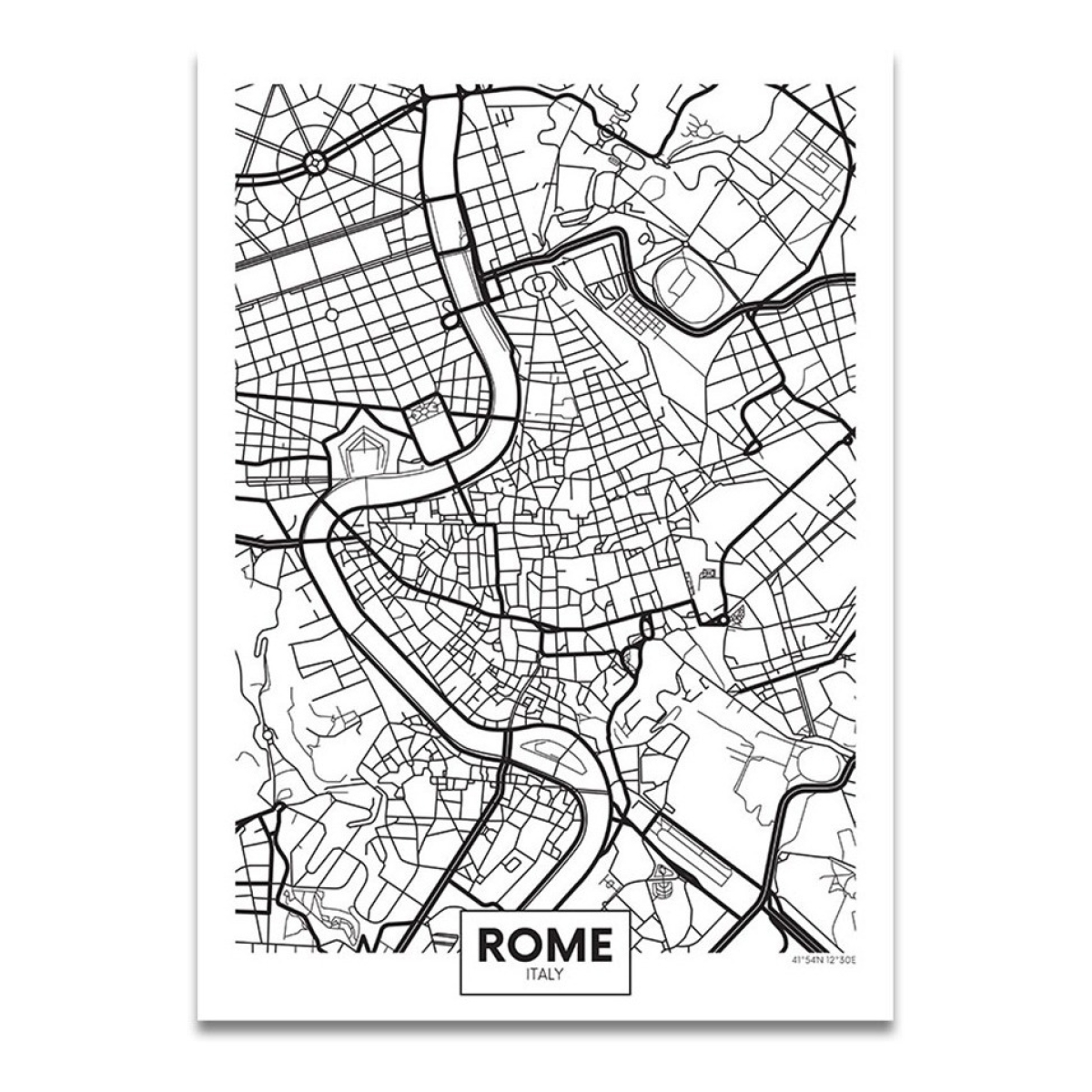 Cuadros Decorativos Mapas Ciudades Marco De Madera 50x70cm - Imagen 27