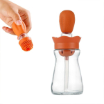 Aceitera Dispensador Aceite Vidrio Y Silicona Pincel Medidor - Imagen 3