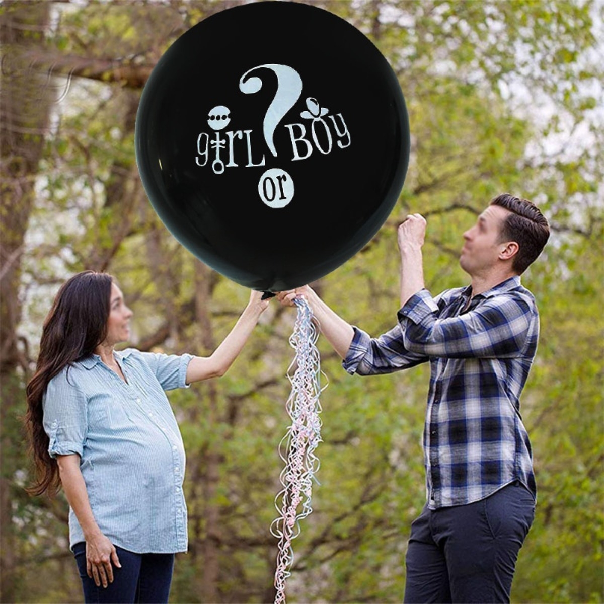 Globo Fiesta De Revelacion De Genero Bebe Baby Shower 90cm - Imagen 10