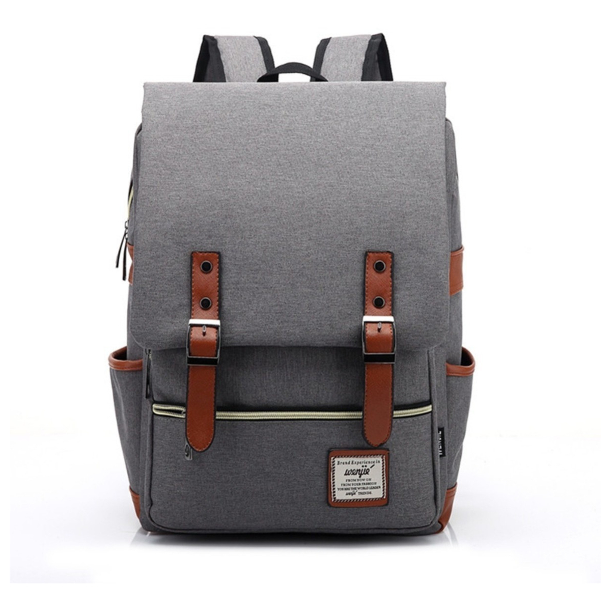 Mochila Unisex Laptop 17' Detalles En Ecocuero - Imagen 5