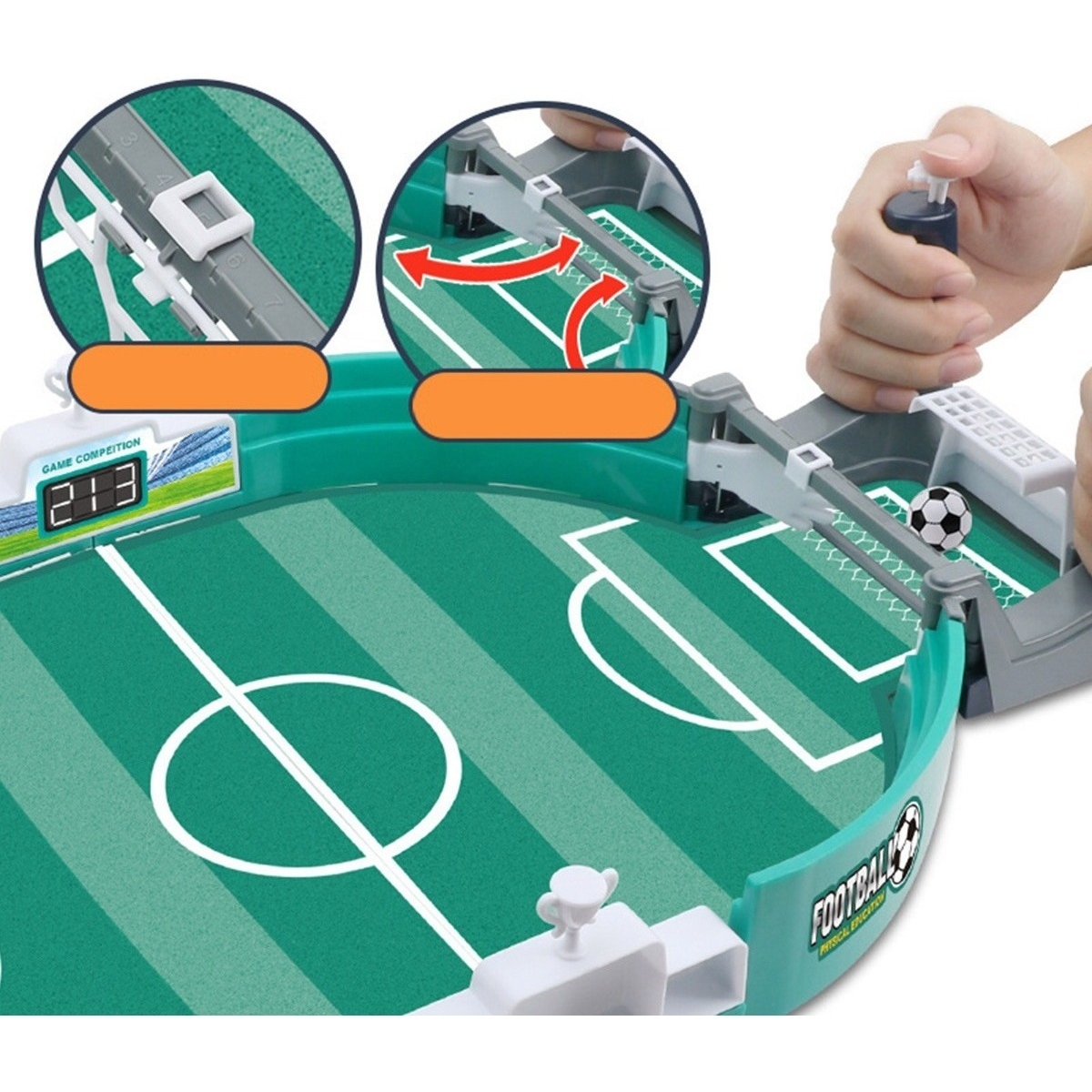 Juego Mini Futbolito De Mesa + 6 Pelotas Estilo Pinball - Imagen 4