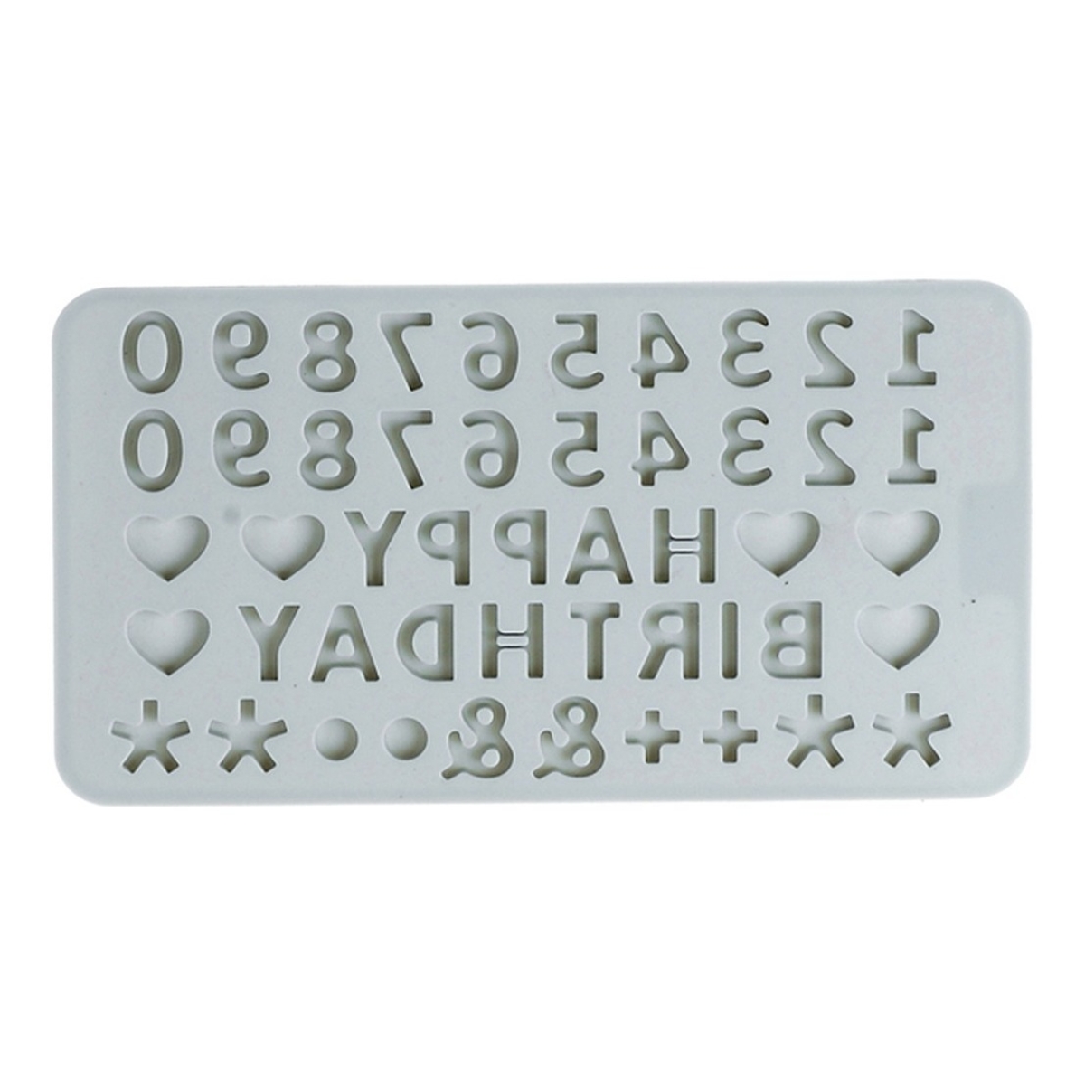 Molde De Silicona Numeros + Happy Birthday Decoracion Tortas - Imagen 9