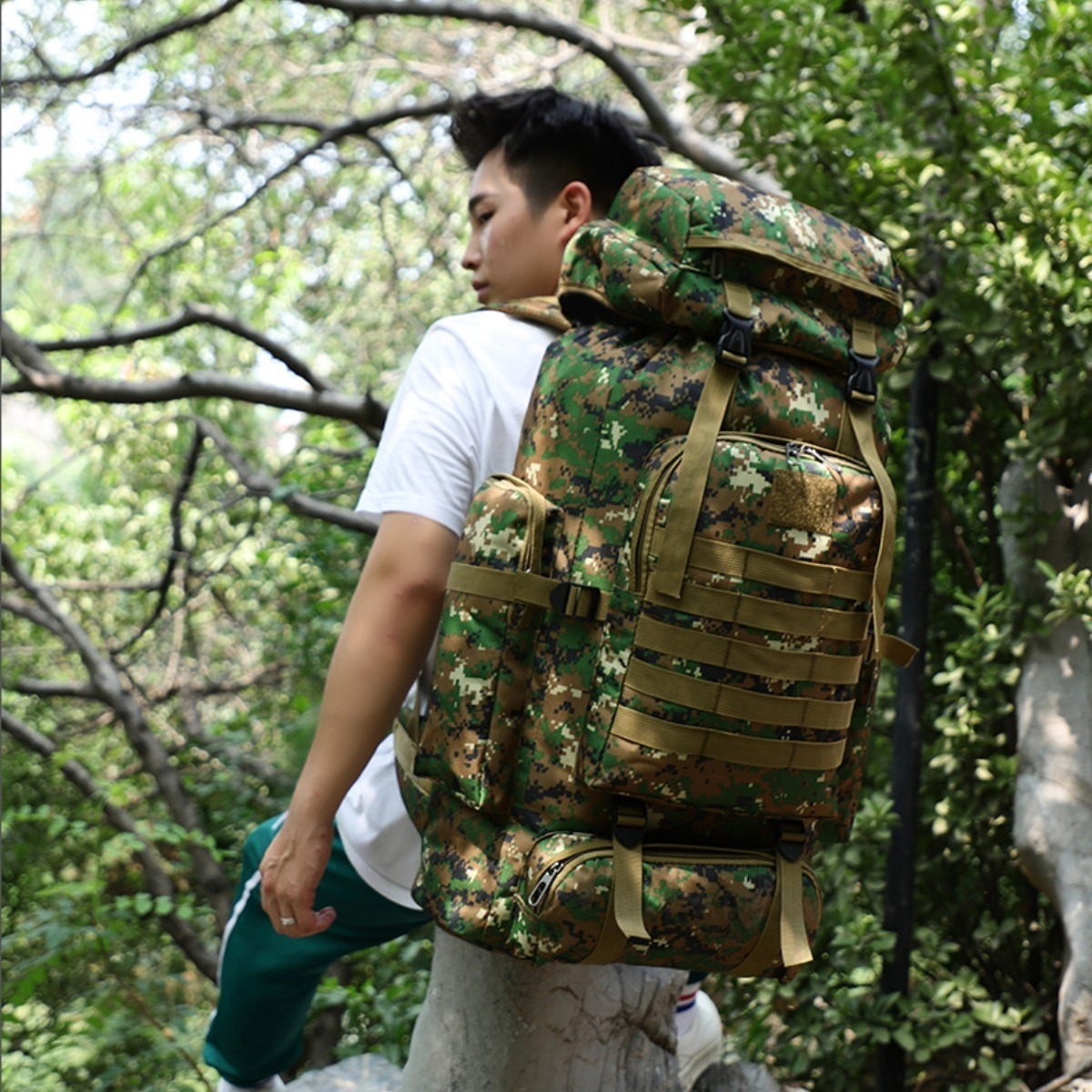Mochila Tactica Militar De Viaje Grande 60 Lts Iluminarás - Imagen 18