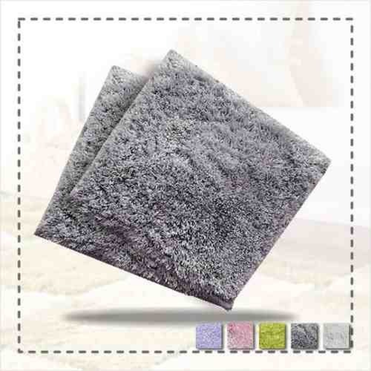 Alfombra Peluda Shaggy P/armar 35x35cm C/accesorios - Imagen 9