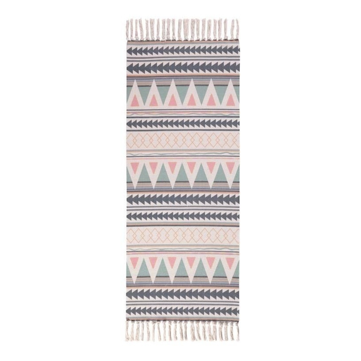 Alfombras Nórdicas Vintage Con Borlas Flecos Textil 180 Cm - Imagen 1