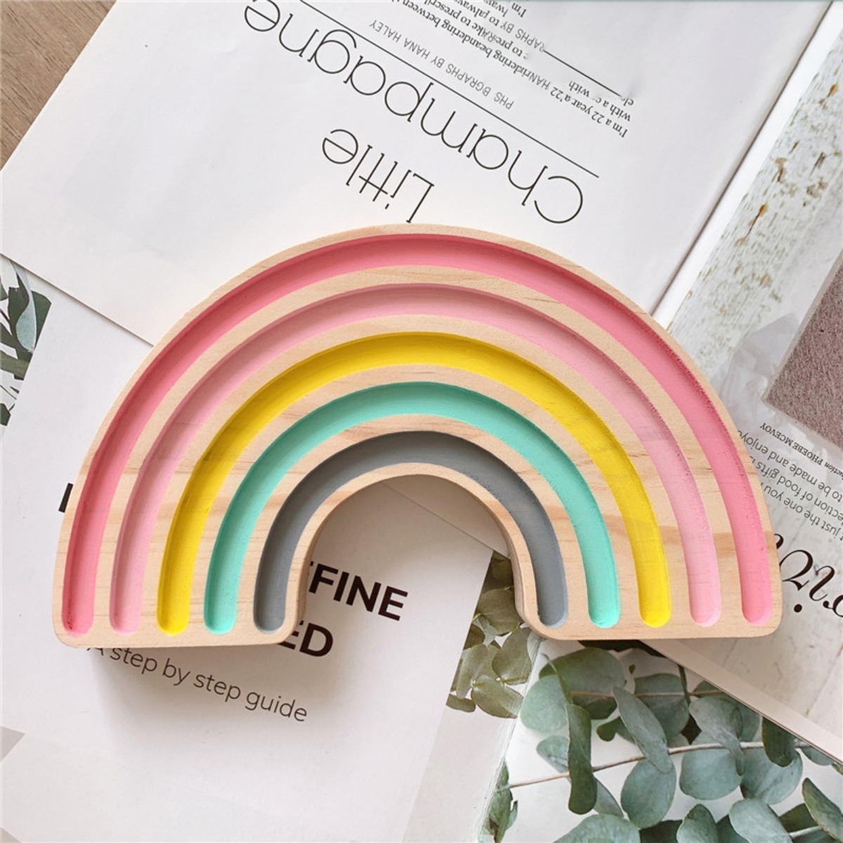 Adorno Arcoiris De Madera Para Cuarto Infantil Boho - Imagen 16
