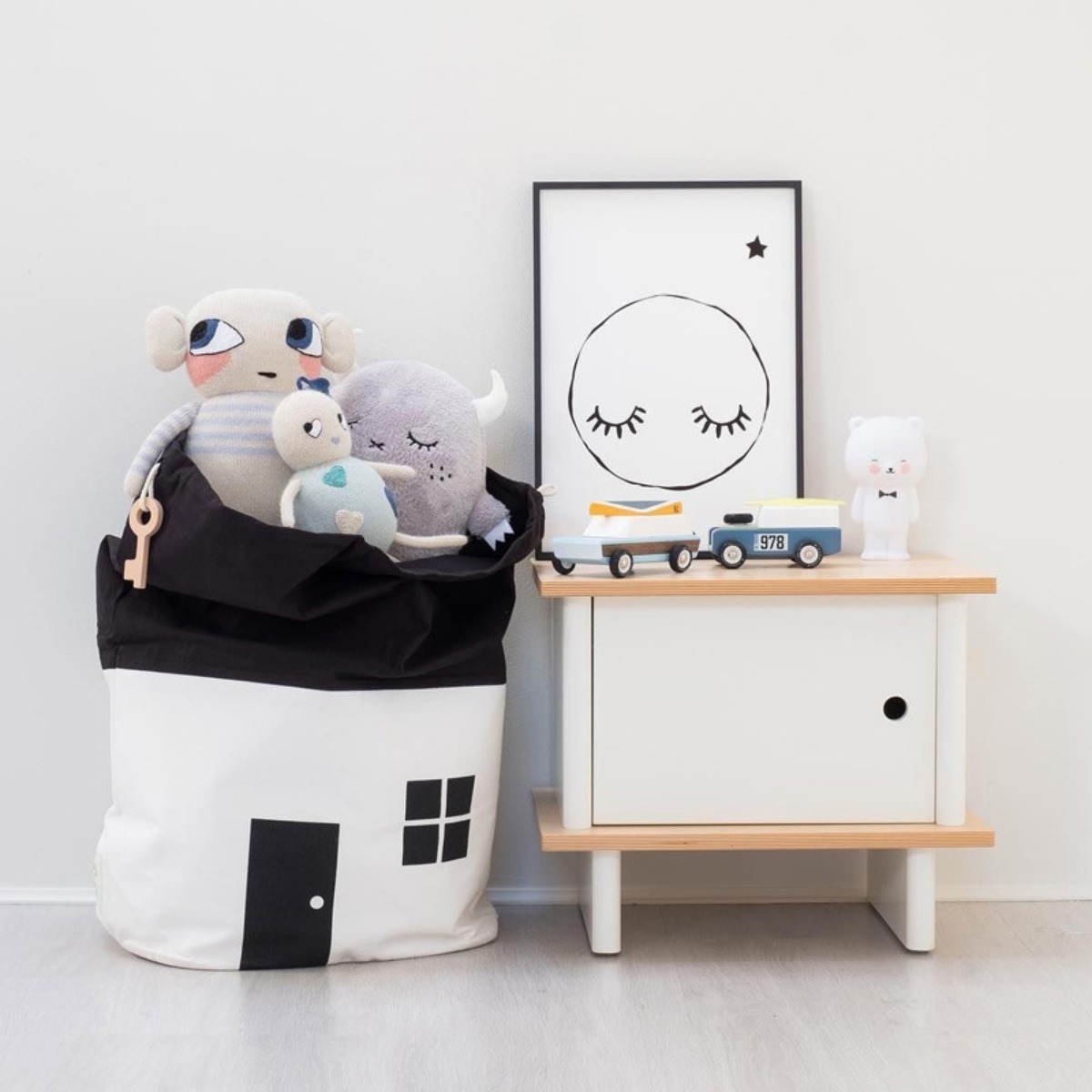 Canasto Juguetes Ropa Cesto Organizador Infantil - Casita - Imagen 4