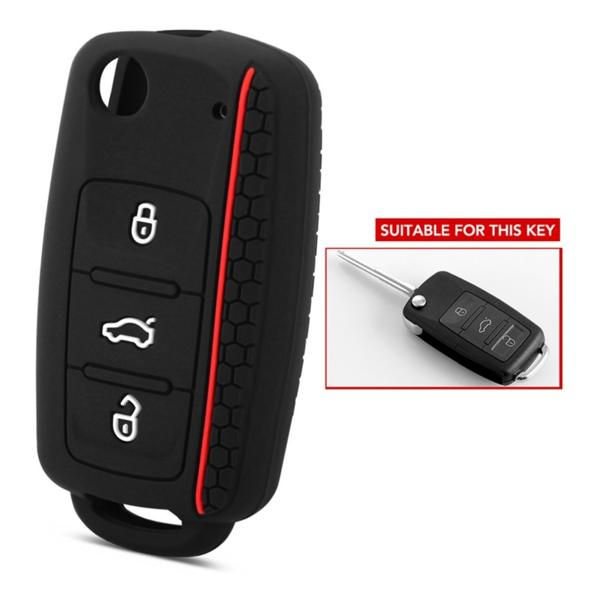 Protector De Silicona Para Llave Volkswagen Gol Vento Bora - Imagen 9