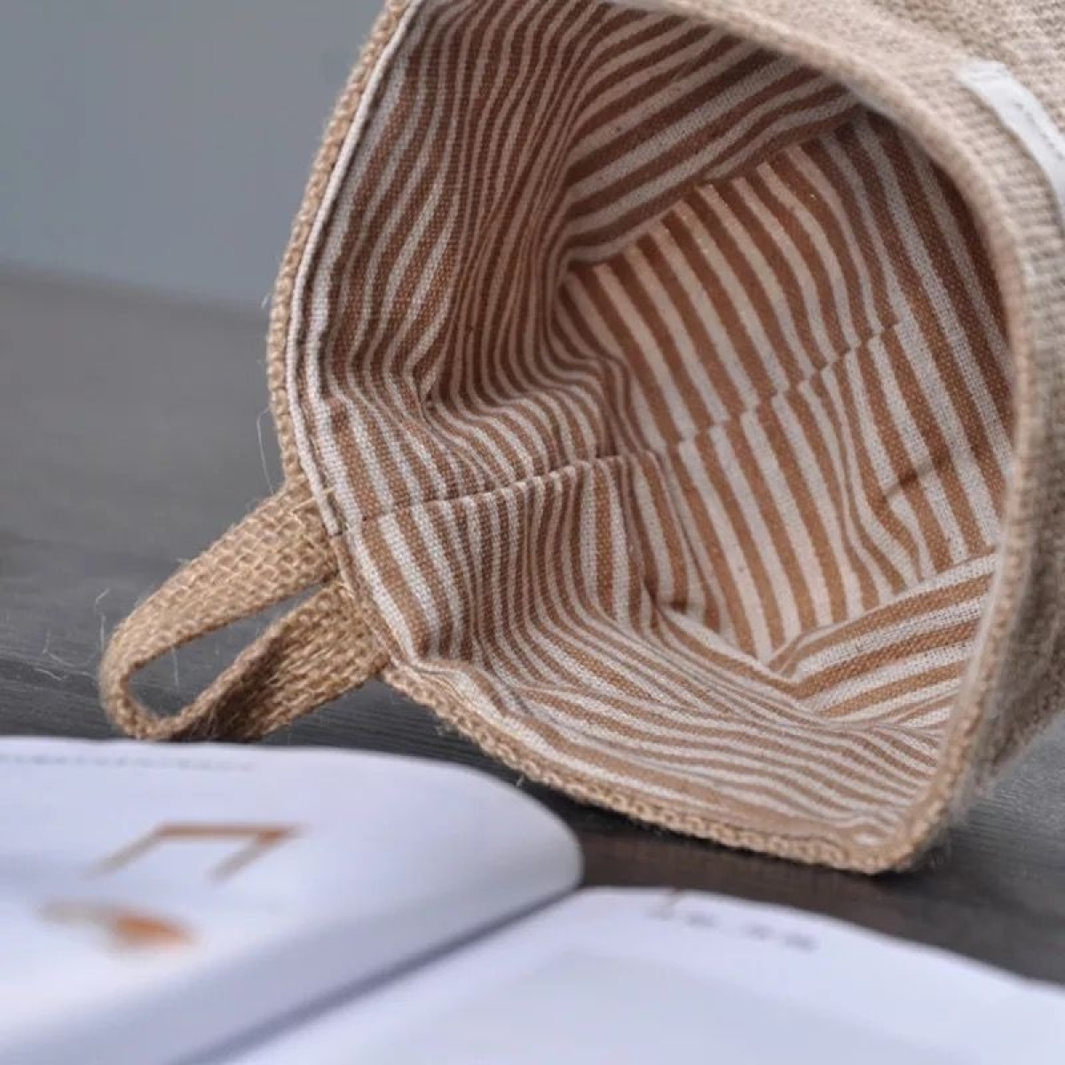 Bolsa Cesto De Tela Lino Para Almacenar Objetos Colgante - Imagen 35