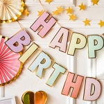Guirnalda De Cumpleaños Happy Birthaday Letras Gruesas - Imagen 3