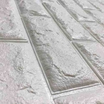 Revestimientos Adhesivo Panel 3d Simil Ladrillo Blanco 0.6cm - Imagen 4