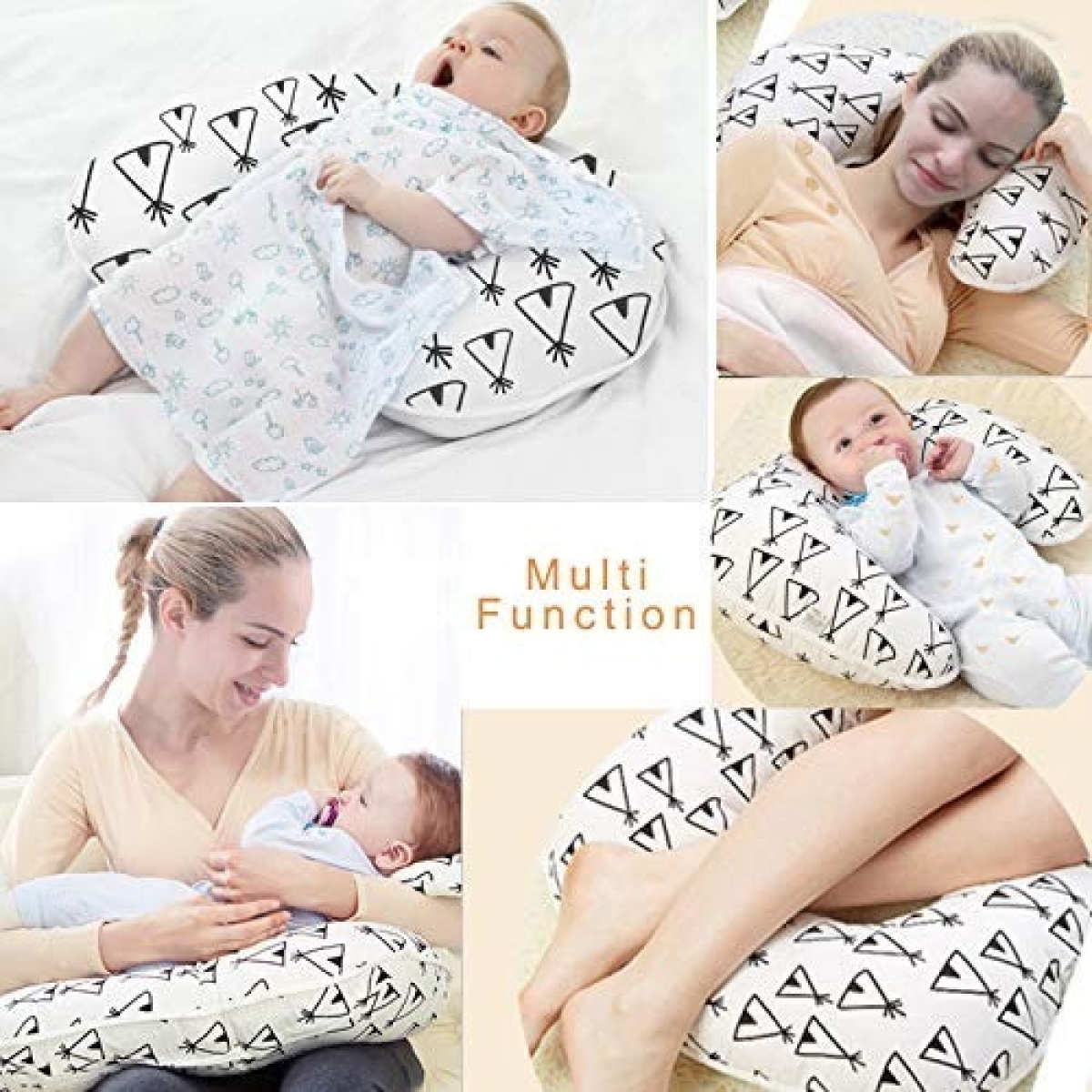 Almohada Amamantar Almohadon Maternal Lactancia Con Funda - Imagen 3