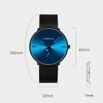 Reloj Negro Oferta Resistente Agua Detalles Azul - Imagen 6