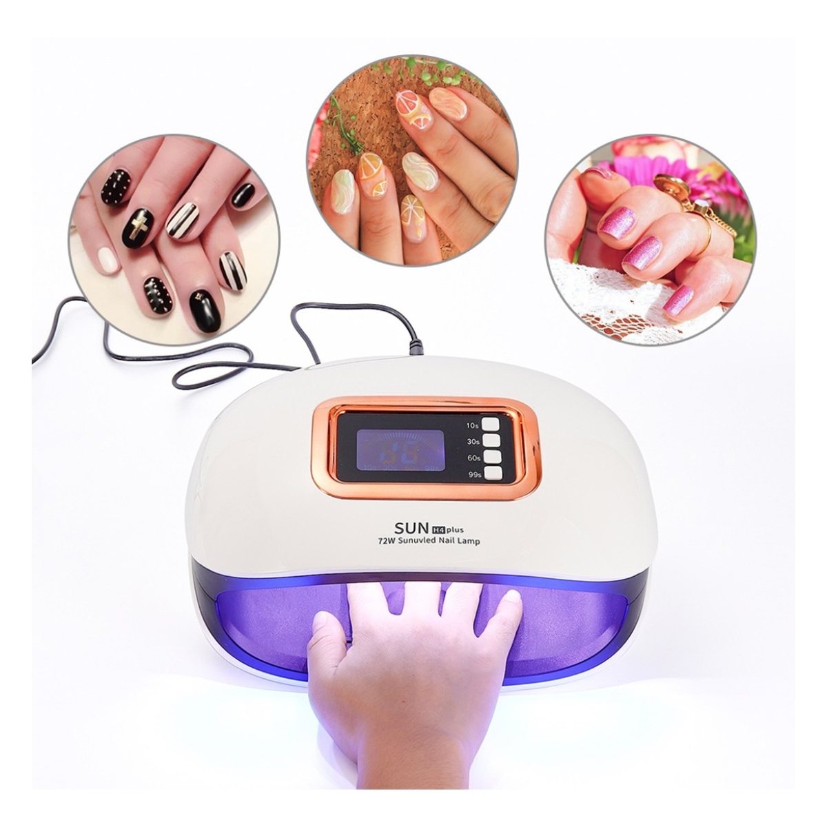 Cabina Secadora De Uñas En Gel Premium Lampara Uv Led 72w - Imagen 2