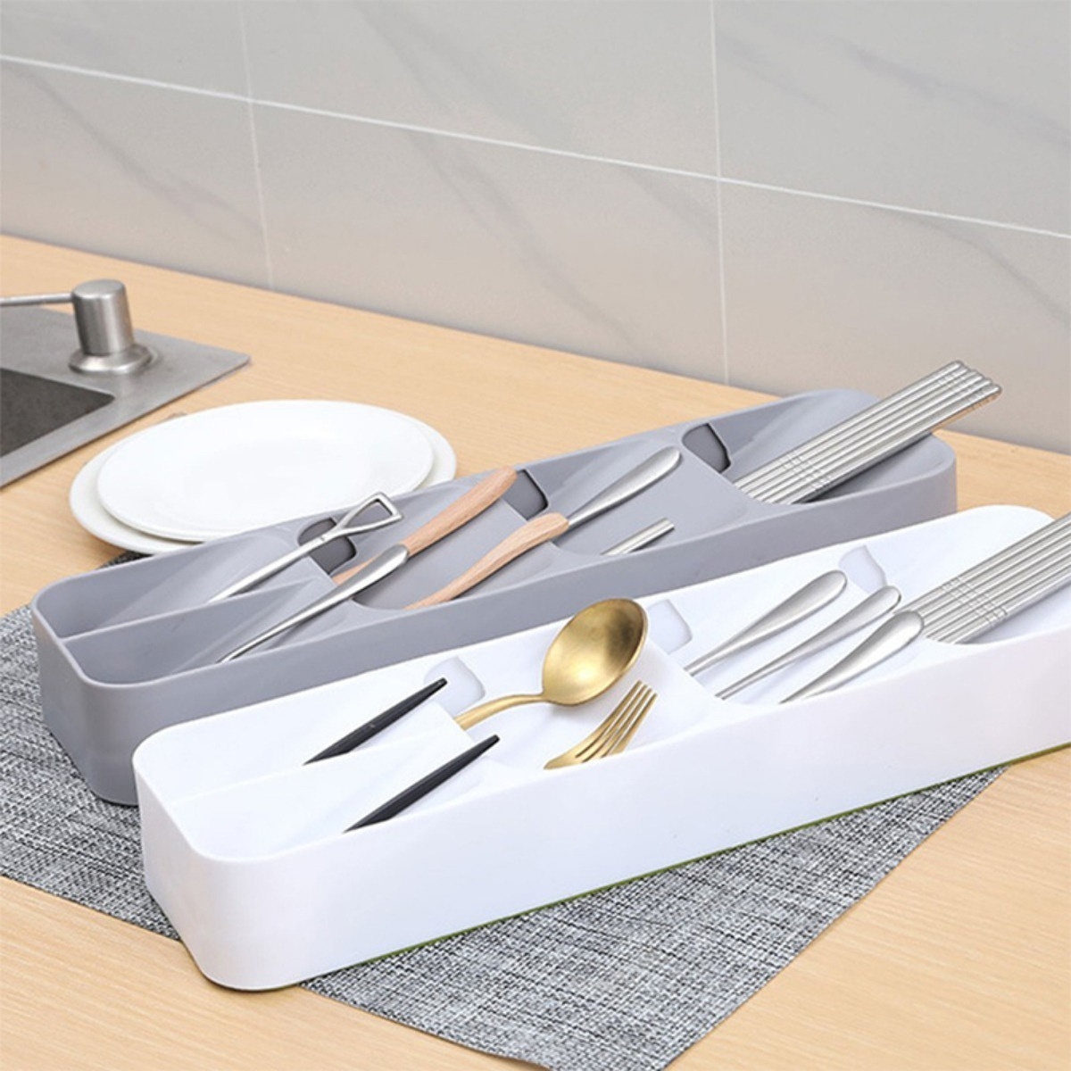 Organizador Cubiertos Cubiertero Para Cajon Cocina Excelente - Imagen 12
