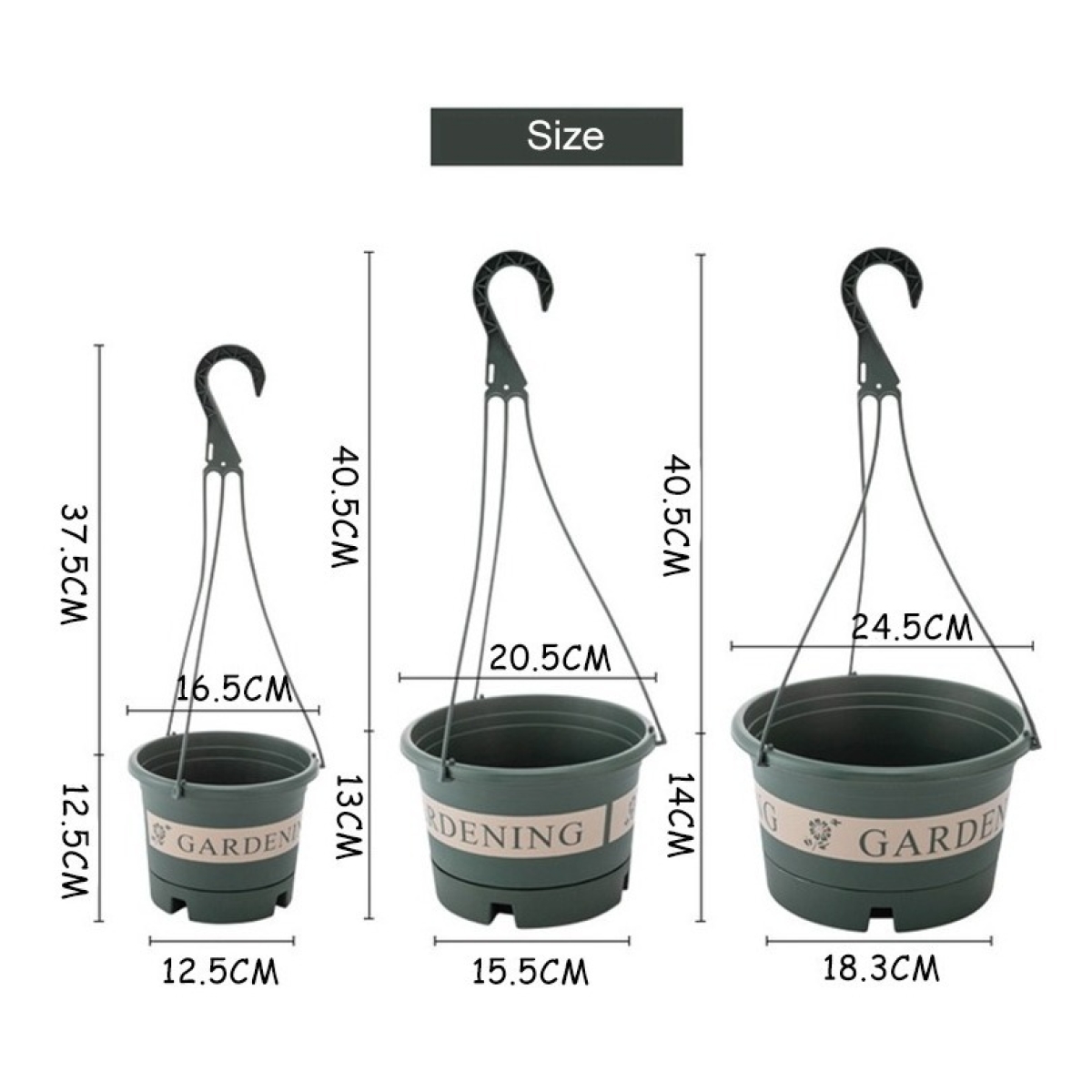 Maceta Redonda En Plastico Decorativa Jardineria 16cm - Imagen 3