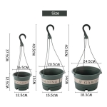 Maceta Redonda En Plastico Decorativa Jardineria 16cm - Imagen 3