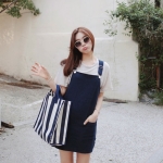 Bolsa Bolso De Playa Compras A Rayas En Lona - Iluminaras - Imagen 14