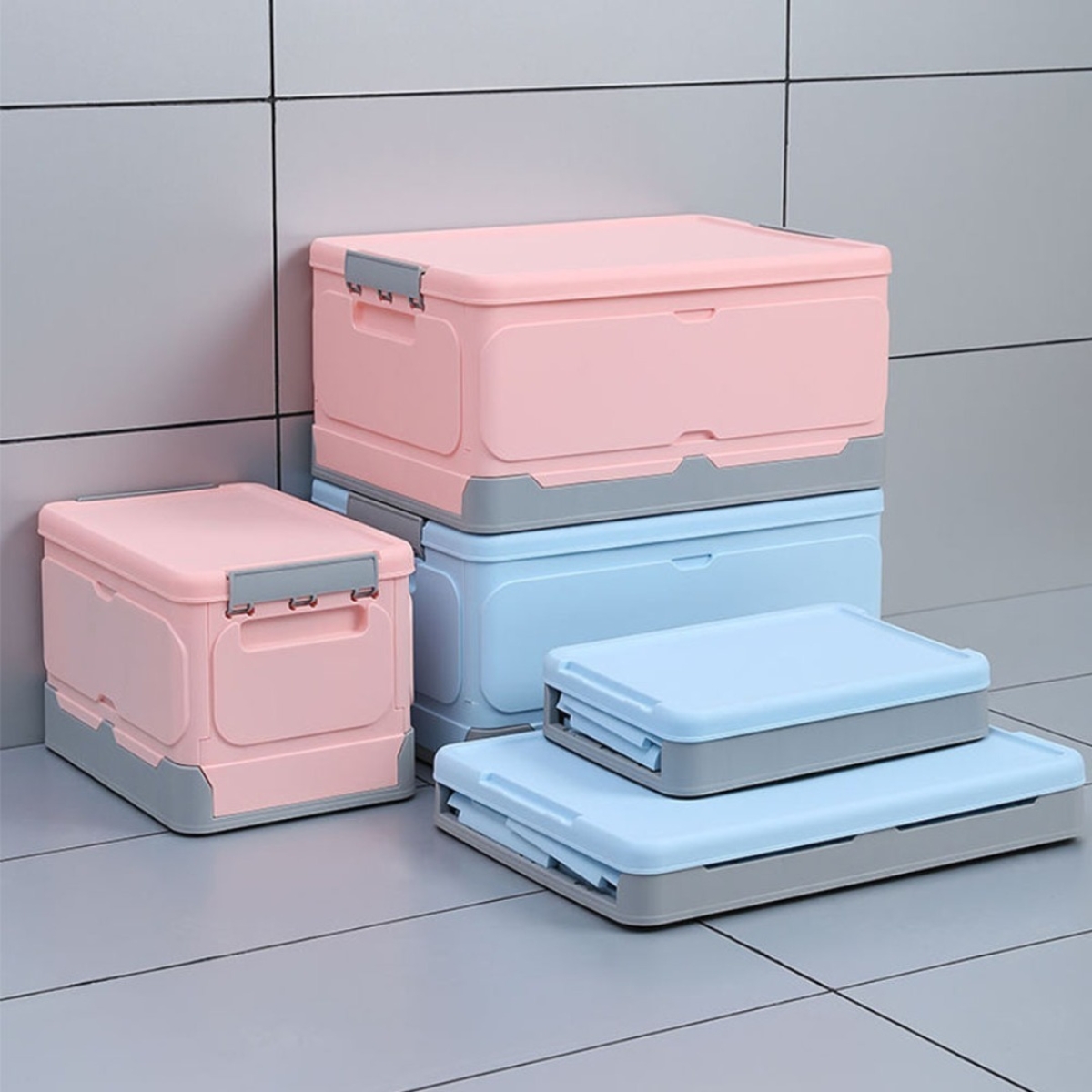 Caja De Almacenamiento Organizacion Con Tapa Y Tranca Chica - Imagen 11